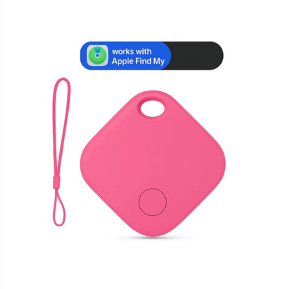 Air Tag GPS Tracker, Colour Pink, Front Angle